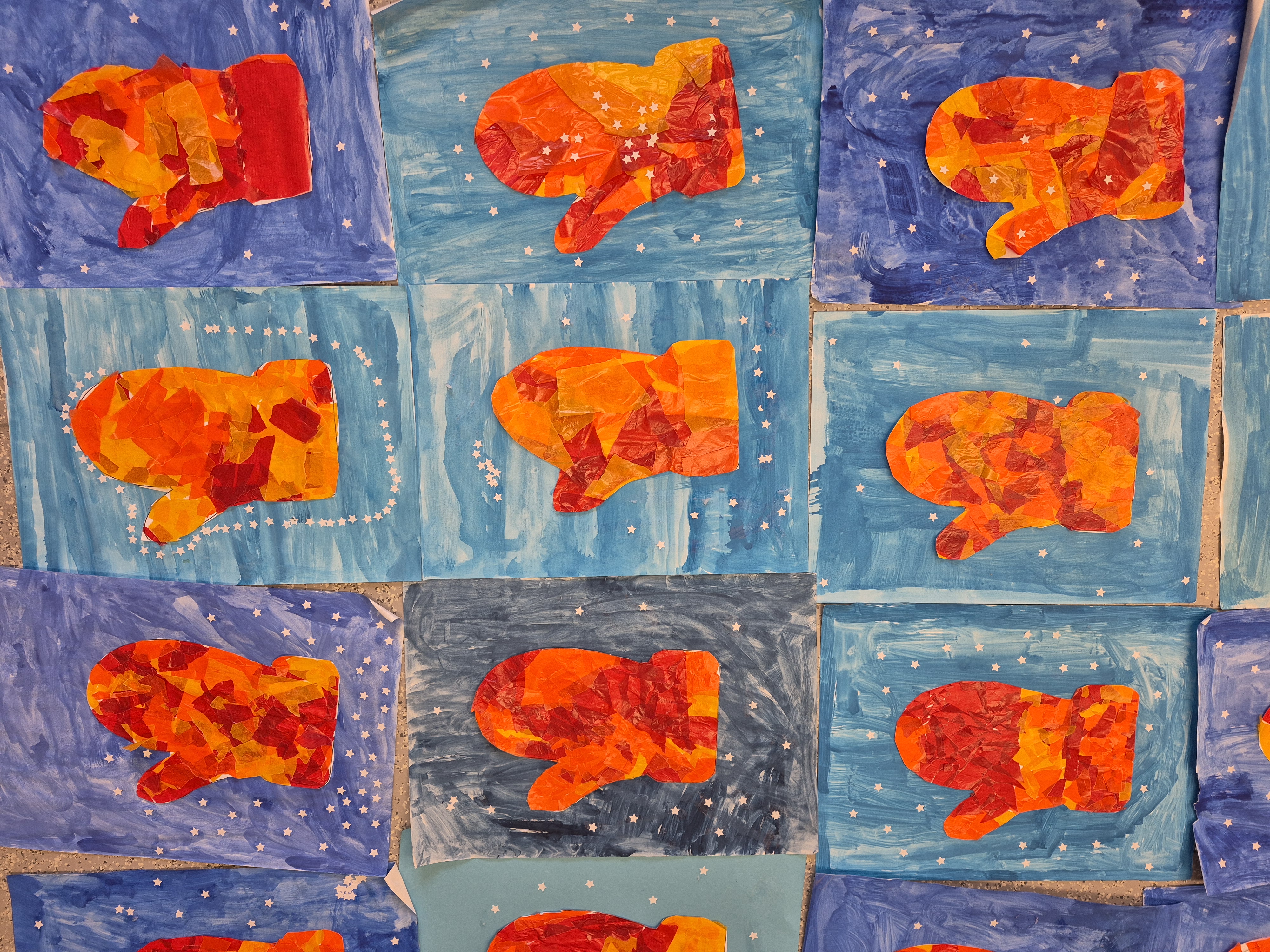 Der Winter im Kunstunterricht